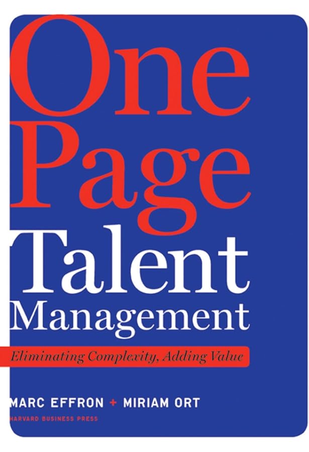 Amazon.com: One Page Talent Management, with a New Introduction